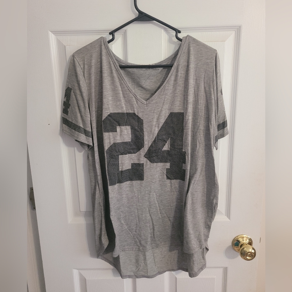 French Pastry Gray Sporty 24 Graphic Tshirt Top - Picture 1 of 1